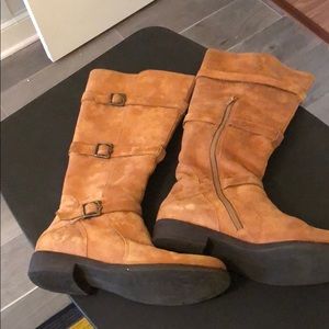 Tan Leather/Suede ladies boots